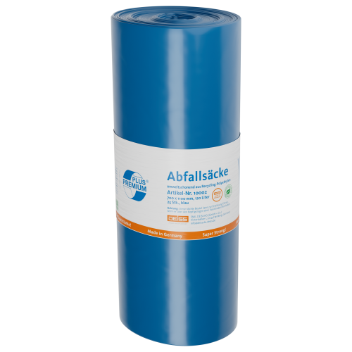DEISS PREMIUM PLUS Müllsäcke 10002, 120 Liter, blau (25 Stk.)