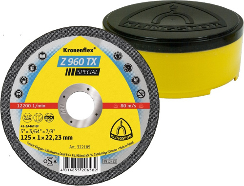 Klingspor Z 960 TX Special Trennscheibe für Edelstahl 125mm BOX 25 Stück