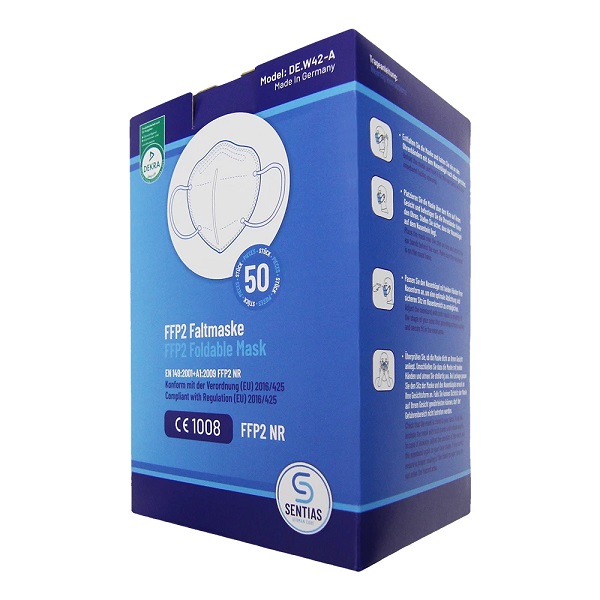 Sentias FFP2 Masker 10-stuks - 98% Filtereffect 4-laags Bescherming