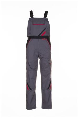 Planam Highline Latzhose 2332 schiefer/schwarz/rot